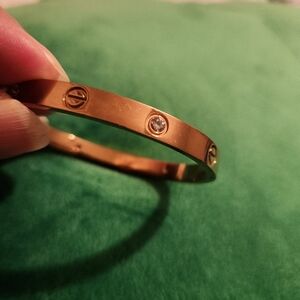 Cartier Gold Bracelet with Sparkling Gems